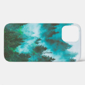 霧の多い山並み(モミの林と Case-Mate iPhoneケース (裏面 (横))