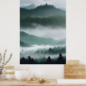 霧の多い山林 ポスター (キッチン)
