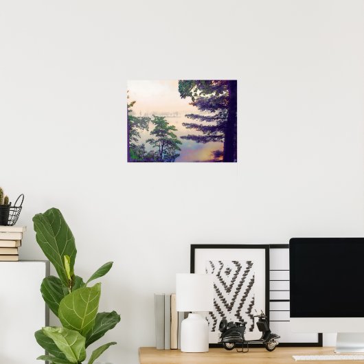 霧の多い朝 ポスター (ホームオフィス)