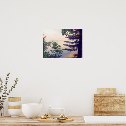 霧の多い朝 ポスター (キッチン)