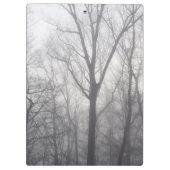 霧の多い木々灰色の森 クリップボード (裏面)