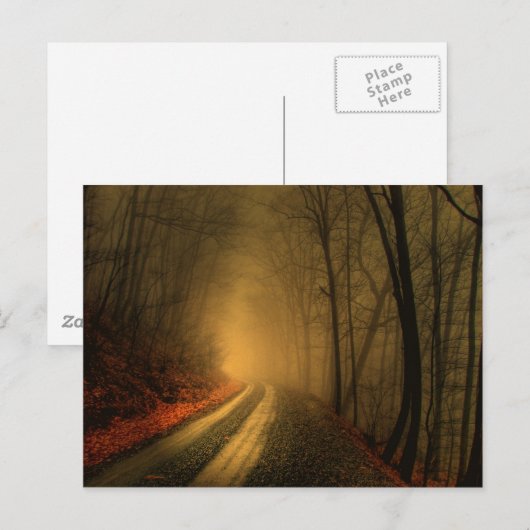 霧の多い木 ポストカード (正面/裏面)