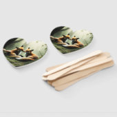 霧の多い森のキツネのカドル ハンドファン (組立なし)