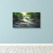 霧の多い森 キャンバスプリント (インサイチュ (ウッドフロア))