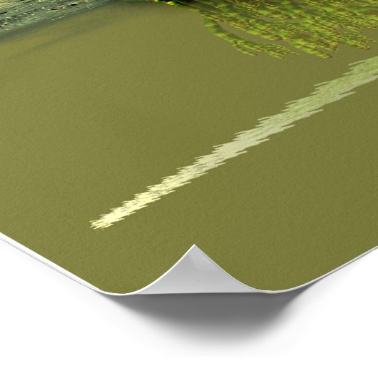 霧の多い湿地 ポスター (角)