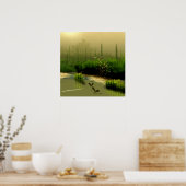 霧の多い湿地 ポスター (キッチン)