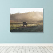 霧の多い田舎 キャンバスプリント (インサイチュ (ウッドフロア))