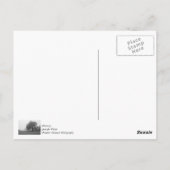 霧の多い秋の朝のグレースケール ポストカード (裏面)