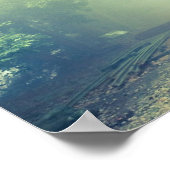 霧の多い鉄道跡の風光明媚な写真 ポスター (角)