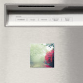 霧の多い鉄道跡の風光明媚な写真 マグネット (インサイチュ (食洗機))