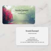 霧の多い鉄道跡の風光明媚な写真 名刺 (正面/裏面)