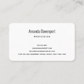 霧の多い鉄道跡の風光明媚な写真 名刺 (裏面)