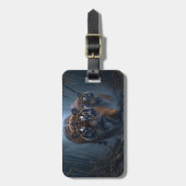 霧の威厳のある多いジャングルのトラ ラゲッジタグ (正面縦)