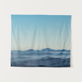 霧の層、丘、山 タペストリー
