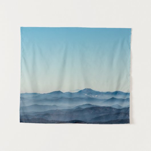 霧の層、丘、山 タペストリー (正面(横))