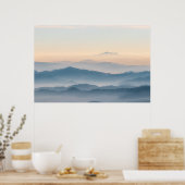 霧の層、丘、山 ポスター (キッチン)