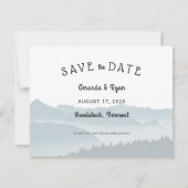 霧の山々日付の宛先の結婚式を保存 セーブザデート (正面)