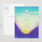 霧の山々 ポストカード (正面/裏面)