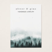 霧の山のイヤリング表示カード (正面)