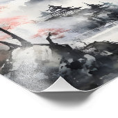 霧の山のインク絵画ズ フォトプリント            (角)