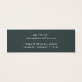 霧の山のスタッドのイヤリング表示カード (裏面)