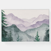 霧の山の森の水の色結婚の ゲストブック (裏面)