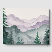 霧の山の森の水の色結婚の ゲストブック (裏面)