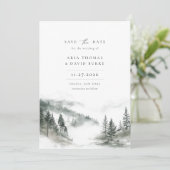 霧の山の森の結婚写真 セーブザデート (スタンド正面)