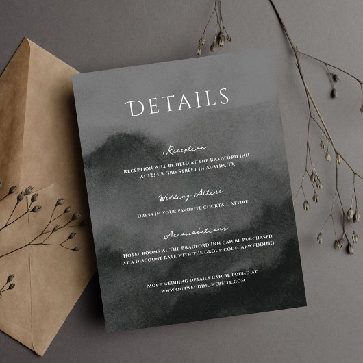 霧の山の水の色結婚の エンクロージャーカード