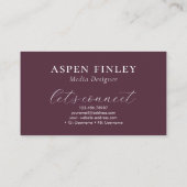 霧の山の水色ダークレッドの名刺 名刺 (裏面)