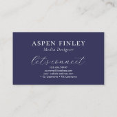 霧の山の水色ブルービジネスカード 名刺 (裏面)