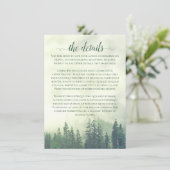 霧の山グリーンパイン森結婚の詳細 エンクロージャーカード (スタンド正面)