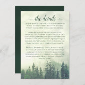 霧の山グリーンパイン森結婚の詳細 エンクロージャーカード (正面/裏面)