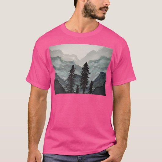 霧の山ロング Tシャツ (正面)