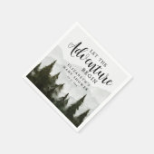 霧の山松林アドベンチャーベビーシャワー スタンダードカクテルナプキン (角)