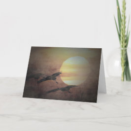 霧の挨拶状のSandhillクレーン カード