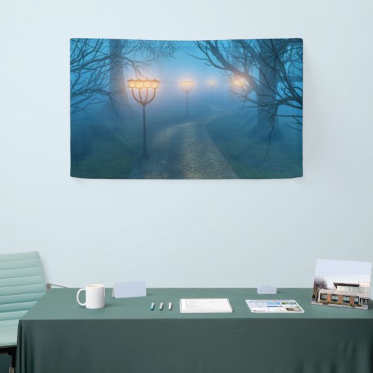 霧の旗の提灯 横断幕 (トレードショー)