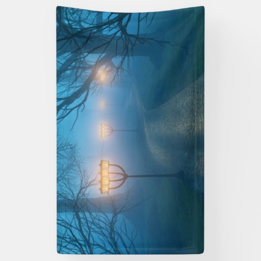 霧の旗の提灯 横断幕 (縦)