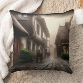 霧の日にホビトンのダウンタウン クッション (ブランケット)