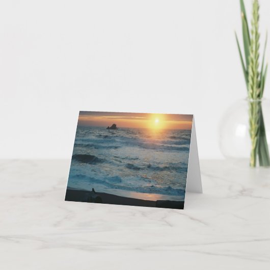 霧の日の入り/海の景色…... カード (正面)