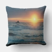 霧の日の入り/海の景色….. クッション (裏面)