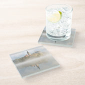 『霧の日の出』 ガラスコースター (アングル)