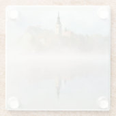 『霧の日の出』 ガラスコースター (裏面)