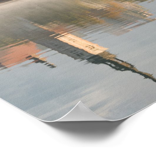 霧の日の出Lake Bled垂直ポスター ポスター (角)