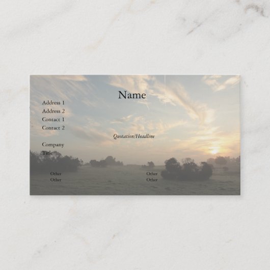 霧の日8の名刺 名刺 (正面)