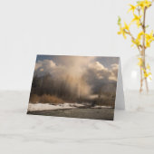 霧の日 カード (黄色い花)
