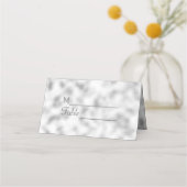 霧の明るい灰色のガラスパターン プレイスカード (正面)