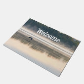 霧の朝のフライトへようこそ ドアマット (アングル)