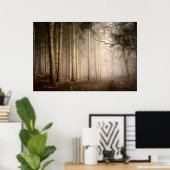 霧の朝のラシュミアカントリーパーク(0842) ポスター (ホームオフィス)