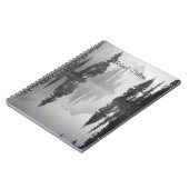 霧の朝の反射:レイクサイドアート ノートブック (左側)